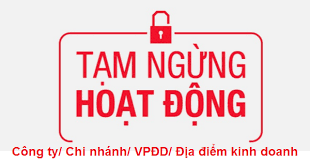 Tạm ngừng hoạt động